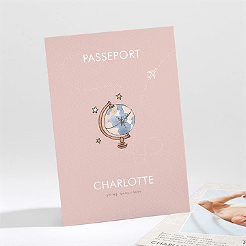 Remerciement naissance passeport fille