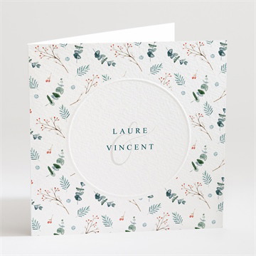 Faire-part mariage hivernal