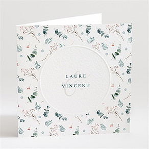 Faire-part mariage hivernal