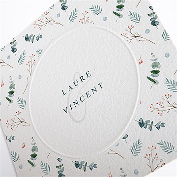 Faire-part mariage hivernal - Détail du faire-part