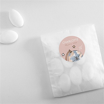 Sticker naissance passeport fille - Mise en situation