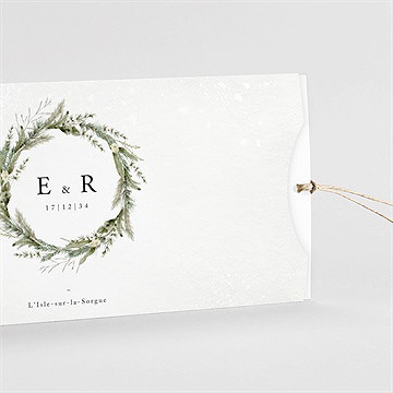 Faire-part mariage couronne d'hiver