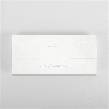 Faire-part mariage couronne d'hiver - Dos du faire-part