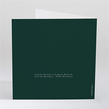 Faire-part mariage orange de noël - Dos du faire-part