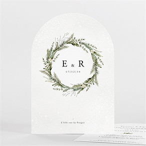 Faire-part mariage couronne d'hiver arche