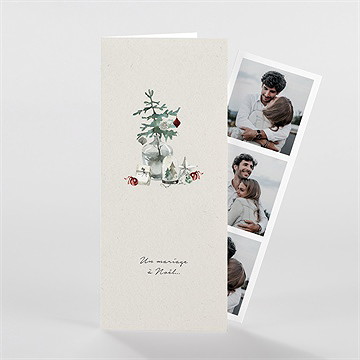 Faire-part mariage en hiver photomaton