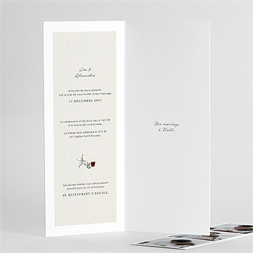 Faire-part mariage en hiver photomaton - Détail de l'intérieur