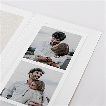 Faire-part mariage en hiver photomaton - Détail du faire-part