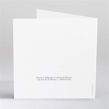 Faire-part mariage ronde fleurie - Dos du faire-part