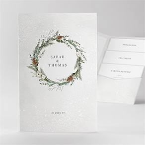 Faire-part mariage noël pocketfold