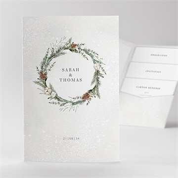 Faire-part mariage noël pocketfold