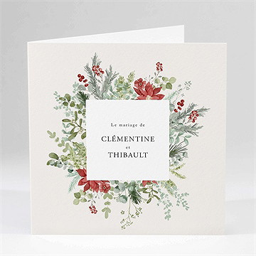 Faire-part mariage jardin fleuri