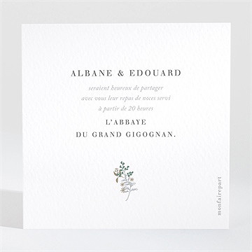 Carton d'invitation mariage c'est noël ! - Dos du carton