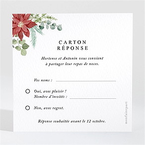 Carton réponse mariage douce subtilité