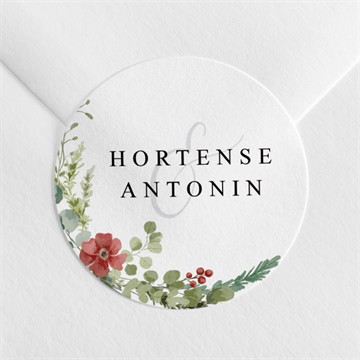 Sticker mariage douce subtilité carré plié