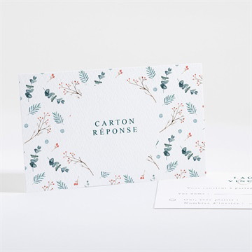 Carton réponse mariage hivernal