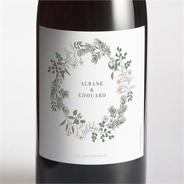 Etiquette de bouteille mariage c'est noël !