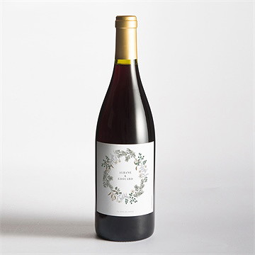 Etiquette de bouteille mariage c'est noël ! - Mise en situation