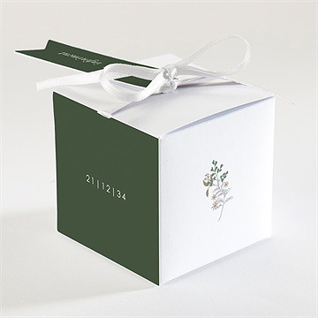 Boîte de dragées mariage c'est noël ! - Dos de la boîte