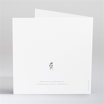 Faire-part mariage sacré - Dos du faire-part