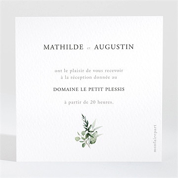 Carton d'invitation mariage sacré - Dos du carton