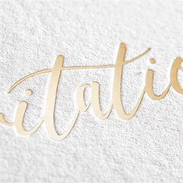 Save the Date mariage création vierge dorure - Détail du faire-part