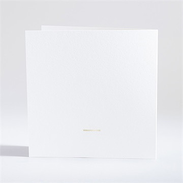 Faire-part mariage création vierge pliée dorure - Dos du faire-part