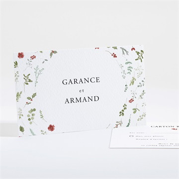 Carton réponse mariage ronde fleurie