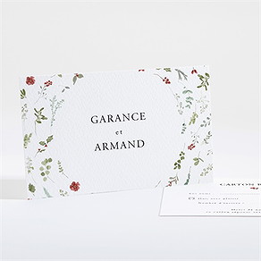 Carton réponse mariage ronde fleurie