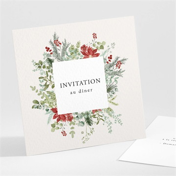 Carton d'invitation mariage jardin fleuri étui