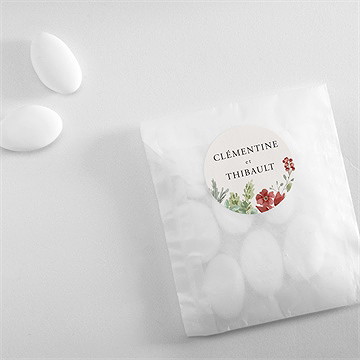 Sticker mariage jardin fleuri - Mise en situation