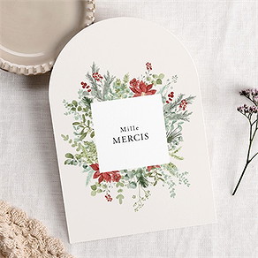 Remerciement mariage jardin fleuri