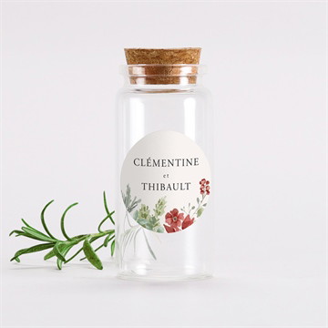 Mignonette mariage jardin fleuri étui