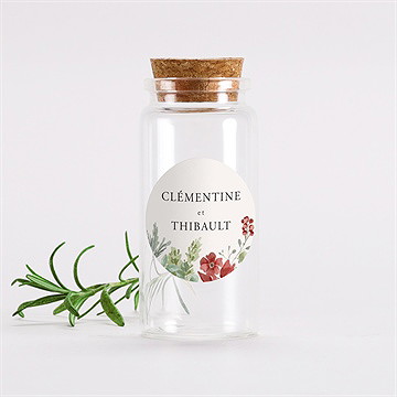 Mignonette mariage jardin fleuri sticker