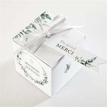 Boîte de dragées mariage sacré - Dessus de la boîte