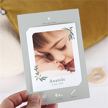 Faire-part naissance petits pictos duo