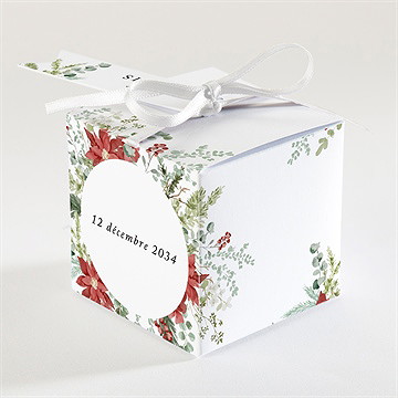 Boîte de dragées mariage douce subtilité - Dos de la boîte