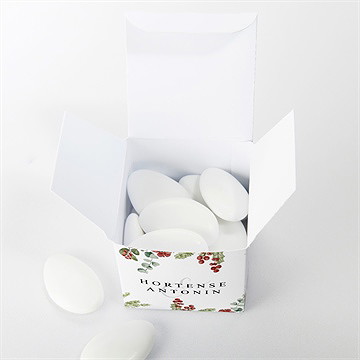 Boîte de dragées mariage douce subtilité - Intérieur de la boîte