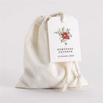 Pochon mariage  douce subtilité carré plié