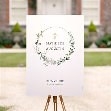 Panneau bienvenue sacré