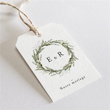 Etiquette mariage couronne d'hiver