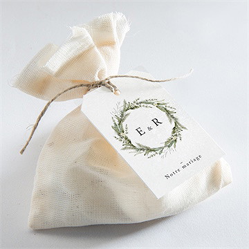 Etiquette mariage couronne d'hiver - Mise en situation