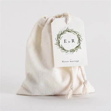 Pochon mariage  couronne d'hiver