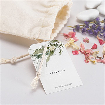 Pochon mariage  couronne d'hiver - Mise en situation