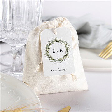 Pochon mariage  couronne d'hiver - Mise en situation