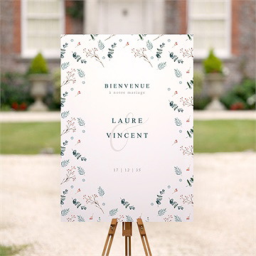 Panneau bienvenue hivernal - Mise en situation