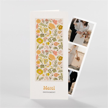 Remerciement mariage hippie chic