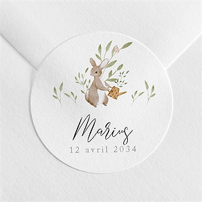 Sticker naissance petits lapins
