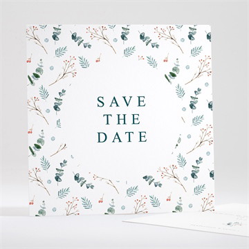 Save the Date mariage hivernal
