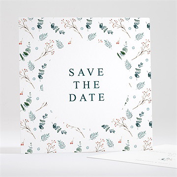 Save the Date mariage hivernal